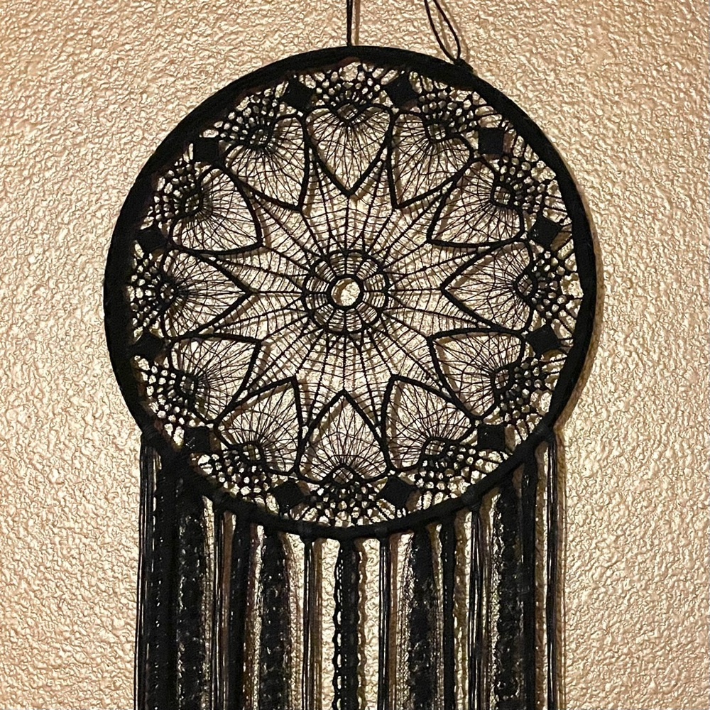 Killstar Lace Wall Hanging Black Nightmare Catcher - Picture 2 of 5